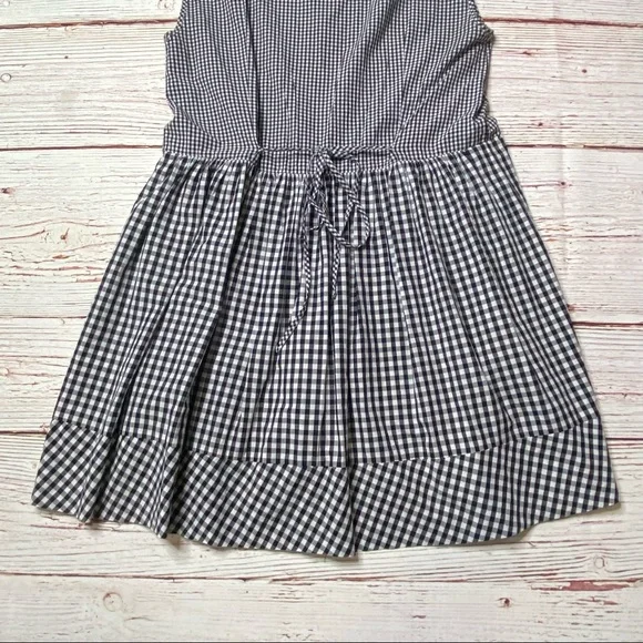 Madewell Tie Back Cotton Gingham Dress Sz S - Picture 12 of 16